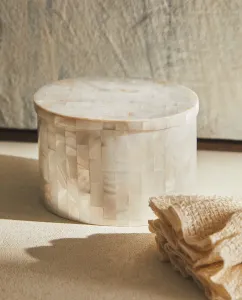 Банка-органайзер Zara Home для ванной комнаты, светло-бежевый