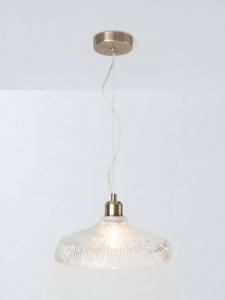 Рифленый стеклянный подвесной потолочный светильник John Lewis, Clear