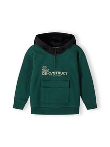 Толстовка с капюшоном Minoti, темно-зеленый