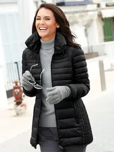 Повседневного образа стеганая куртка с капюшоном Casual Looks, черный