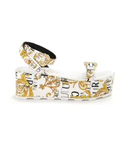 Белые сандалии на плоской подошве для женщин Versace Jeans Couture, белый