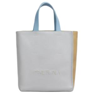 Сумка-тоут из телячьей кожи Museo, шоппер, сумка через плечо, миниатюрная женская сумка темно-синяя MARNI