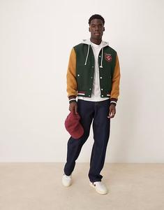 Куртка GANT из шерстяной смеси с логотипом университета зеленого цвета