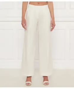 Затянутые льняные брюки Regular fit Hugo, белый