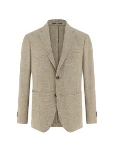 Однобортный пиджак с микро-текстурой Boggi Milano, бежевый