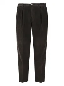 Брюки из вельвета в складку Briglia 1949, коричневый