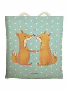 Шоппер Mr. & Mrs. Panda, цвет türkis pastell