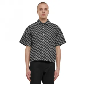 Рубашка с коротким рукавом Urban Classics Laser Check Printed Boxy, черный