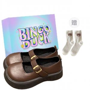 BINGO DUCK Женские туфли Мэри Джейн на платформе черные, цвет Black