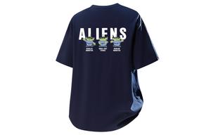 Футболка Unisex Crew Neck тонкая прямая посадка Disney, темно-синий