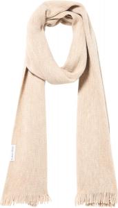 Женский однотонный акриловый шарф Calvin Klein с бахромой, Heathered Almond