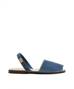 Мужские кожаные мужские сандалии с кожаной стелькой CASTELL MENORCA, темно-синий