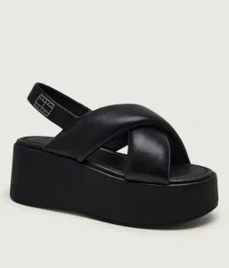 Кожаные сандалии Tommy Jeans, черный