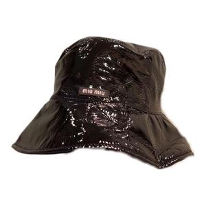 MIU MIU Женская черная шляпа-ведро, Black