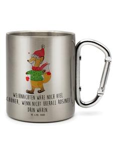 Термокружка с коньками Fox с надписью в серебряном цвете Mr. & Mrs. Panda