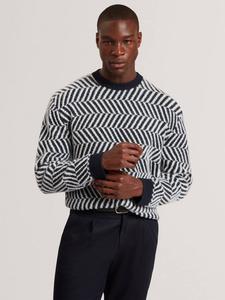 Свитер Sergej из шерстяной смести с круглым вырезом Ted Baker