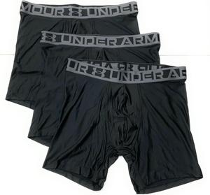 Комплект из 3 пар трусов-боксеров Under Armour Essential Tech Boxerjock с длиной внутреннего шва 6 дюймов, Black/Black/Black