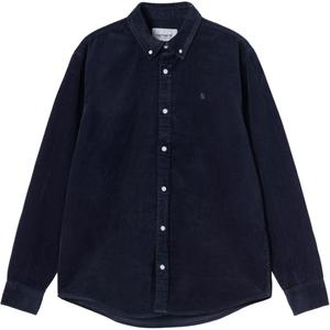 Вельветовая рубашка на пуговицах Carhartt WIP, темно-синий