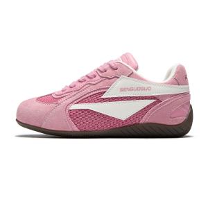 SENGUOGUO Амортизирующие, противоскользящие, дышащие, низкие, повседневные туфли, женские, клубнично-розовые