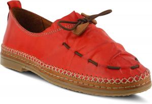 Женские кожаные лоферы Spring Step Berna - стильные удобные туфли без шнурков с мягкой стелькой, эластичным верхом и прочной резиновой подошвой, красный