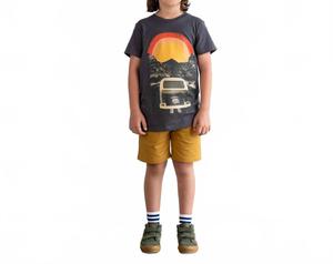 Футболка с коротким рукавом Enjoy The Ride выцветшего черного цвета Tiny Whales, Faded Black