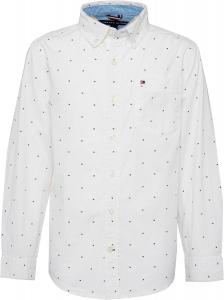 Рубашка Tommy Hilfiger для мальчиков с длинными рукавами и застежкой на пуговицы (для детей старшего возраста), Fred White