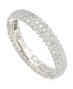 Кольцо-Кольцо Suzy Levian из стерлингового серебра с микропаве из белых кубических цирконий Suzy Levian New York, silver