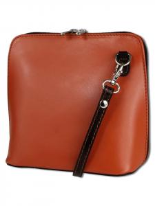 Наплечная сумка Toscanto Umhängetasche, Schultertasche Leder cognac, braun ca. 17cm