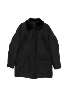 Куртка с карманами и меховым воротником Corneliani, черный