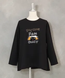 Дизайнерский иллюстрированный пуловер из трикотажа Studio Picone, цвет Black (001)