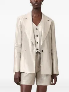 Блейзер Averie с металлическим эффектом AllSaints, нейтральный