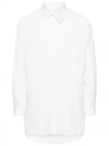 Рубашка с воротником асимметричного кроя Yohji Yamamoto, белый