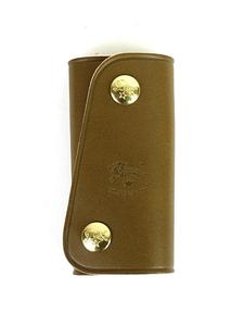 Кожаный футляр для ключей Il Bisonte на кнопке