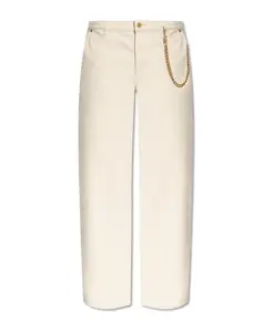 Джинсы с широкими штанинами Michael Kors, бежевый