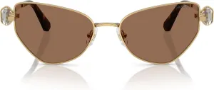 Женские солнцезащитные очки Swarovski Sk7003 Butterfly, Gold/Dark Brown