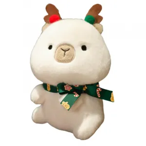 Очаровательная плюшевая игрушка капибара с новогодней елкой высотой 15см/17см/20см/30см OU DI PIG, белый