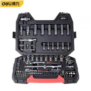 Набор головок Deli из 88 предметов 6,3 × 12,5 мм, инструмент для ремонта автомобилей, набор ключей с храповым механизмом DQ01088