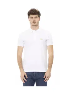 Белая хлопковая рубашка поло Baldinini, белый