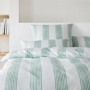 Элегантный комплект постельного белья Мако-Сатин Капри, цвет Нефритовый зеленый, размер 200х220+2х80х80 Elegante