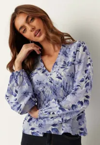 Блузка с v-образным вырезом Bubbleroom, Dark Blue