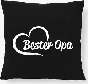 Подушка-сердечко Huuraa Best Grandpa, 40x40 см, с наполнителем из черного хлопка, украшение для дедушки Hellweg Druckerei