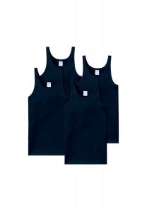 Комплект мужских маек, 4 шт, без рукавов, Cotton Essentials, тонкая резинка SCHIESSER, синий