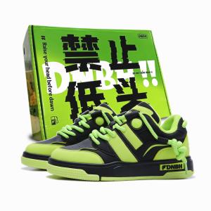 Износостойкие, Легкие, Дышащие и Нескользящие. Низкие Кроссовки для Скейтборда Унисекс DNBH, Oqiao Cheeses (Черный Белый)