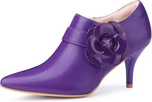 Женские ботильоны Allegra K с острым носком и каблуком-стилетто, Purple