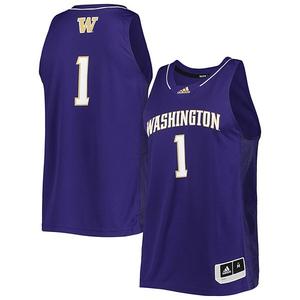 Мужская баскетбольная майка adidas #1 purple washington huskies team swingman Unbranded