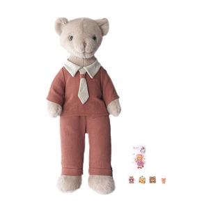 Dolls and bears dance Плюшевая кукла в золотом бабочке бежево-желтого медвежонка высотой 35 см