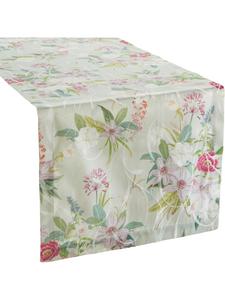 Erwin Müller Скатерть-дорожка из смесовой хлопковой ткани светло-зеленого цвета