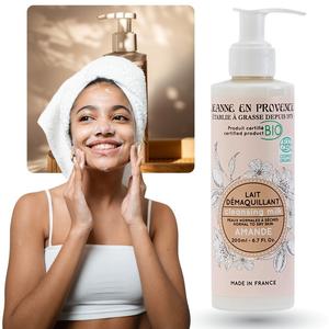 Jeanne en Provence Laid Demaquillant - Очищающее молочко для лица, органический миндаль 200мл
