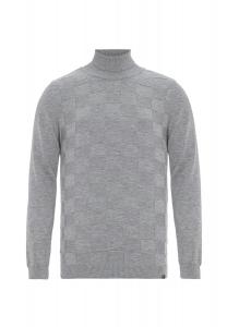 Свитер-водолазка с клетчатым узором CIPO & BAXX, цвет Lightgrey