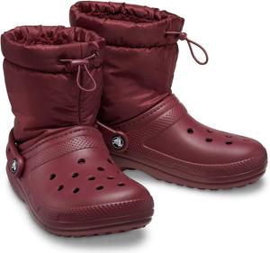 Унисекс ботинки Crocs Classic с подкладкой Neo Puff, Garnet